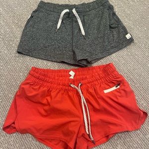 Two pair of vuori shorts